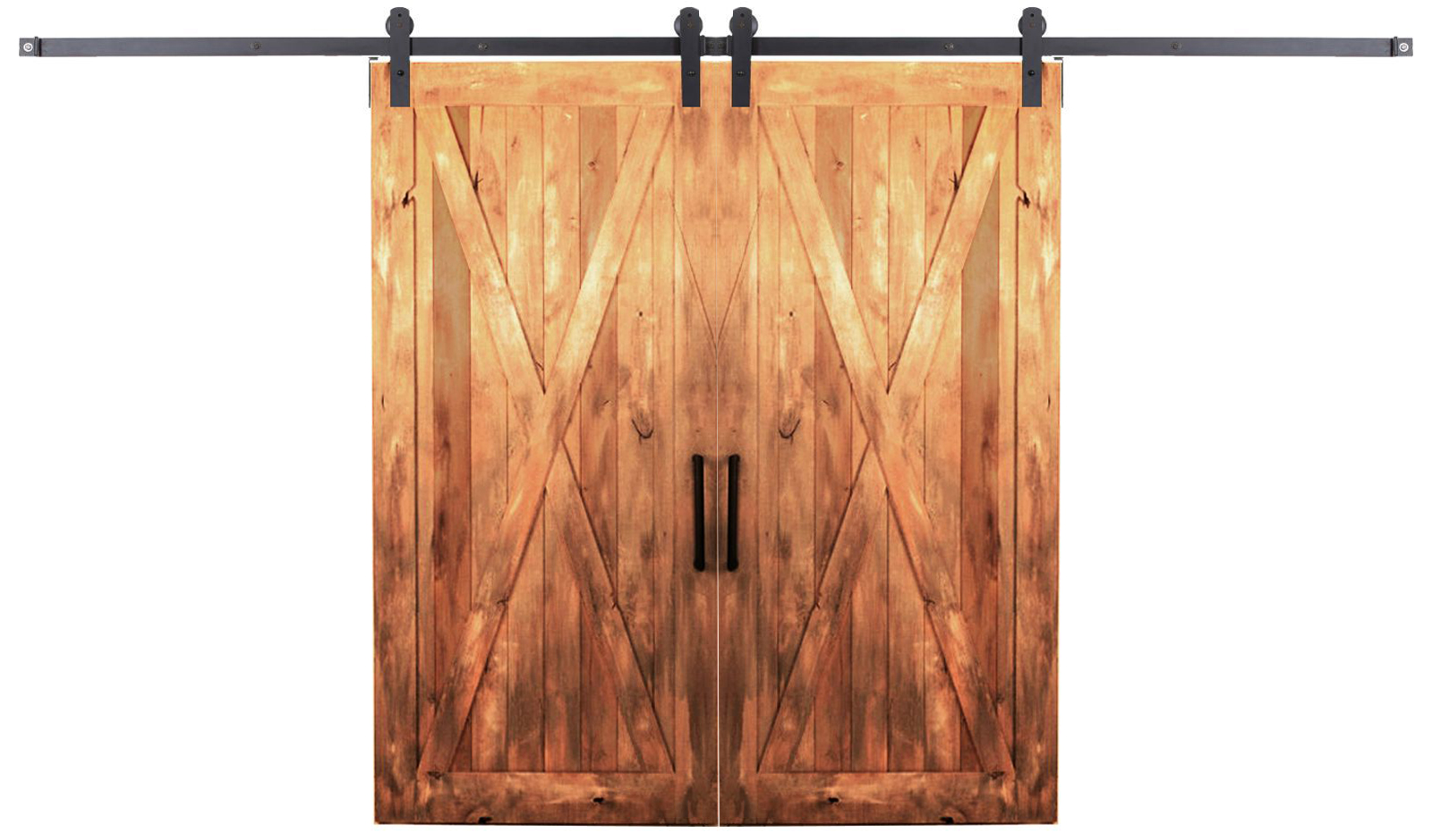 Outdoor Rated Double Barn Door Rustica